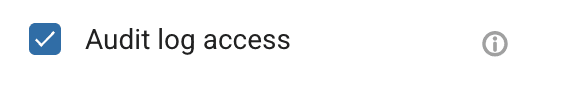 Audit Log Access Configuration