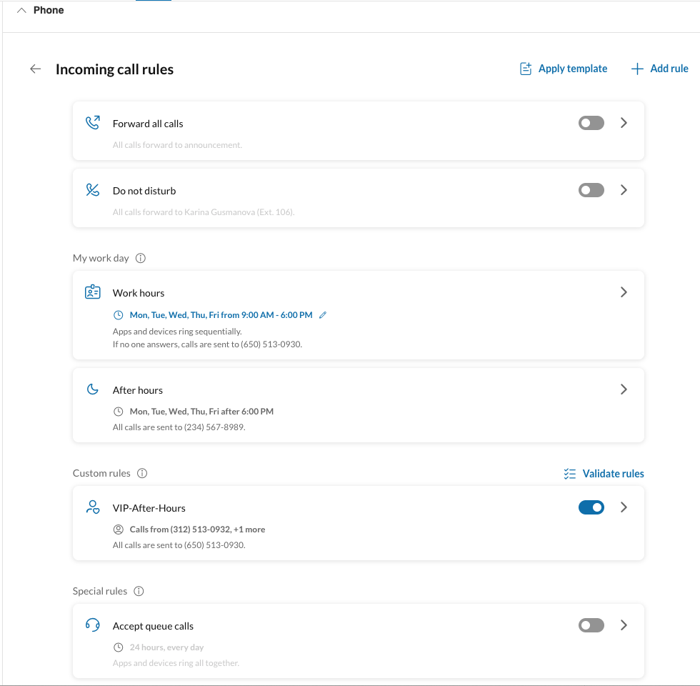 Call User User Call Handling