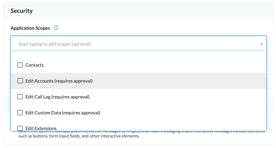 Setting app scopes via Developer Console