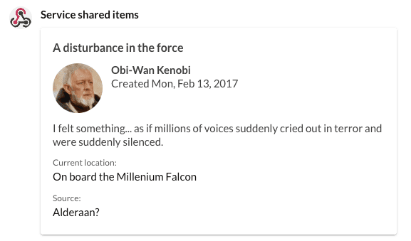 Sample adaptive card